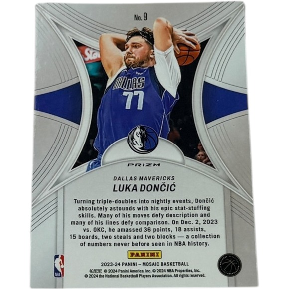 2023 2024 Panini Prizm Mosaic Epic Performers Luka Doncic Dallas Mavericks No 9 - Picture 2 of 2
